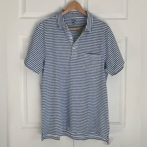 J. Crew Knit Goods Yarn-Dyed Stripe Slub Jersey Polo Shirt Size L
